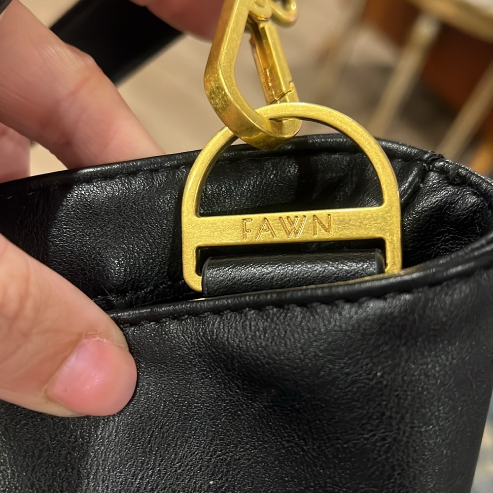 Fawn Design Black Tote Bag Purse - Picture 4 of 7